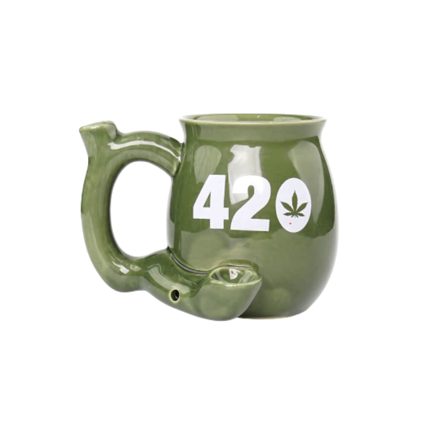 PIPE | COFFEE CUP PIPE 420 GREEN MUG 5.5INCH - 400ML