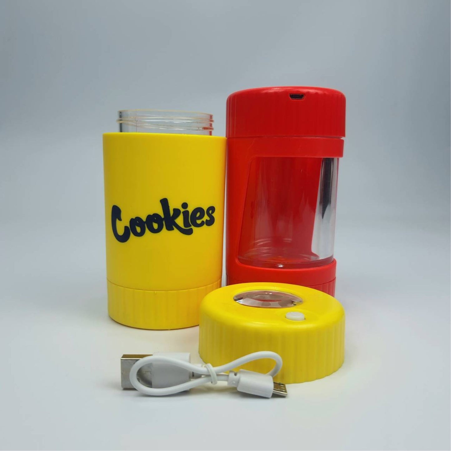 GRINDER | CK 4 IN 1 JAR WITH LED | MAGNIFYING GLASS & ONE - HITTER