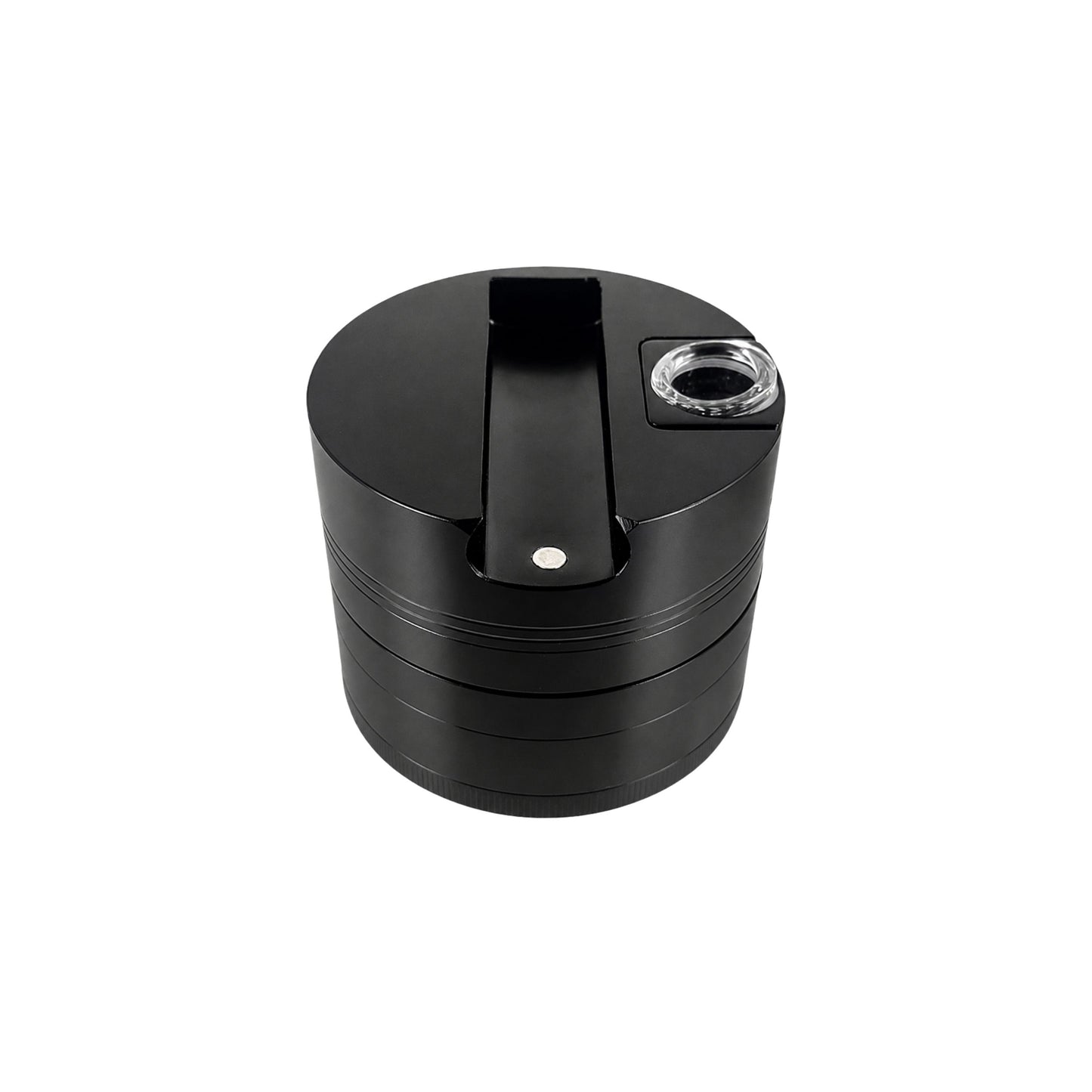 GRINDER | STAINLESS STEEL GRINDER & ONE HITTER 5 LAYER 75 MM DIAMETER WITH POLLEN CATCHER AND KIEF SPOON