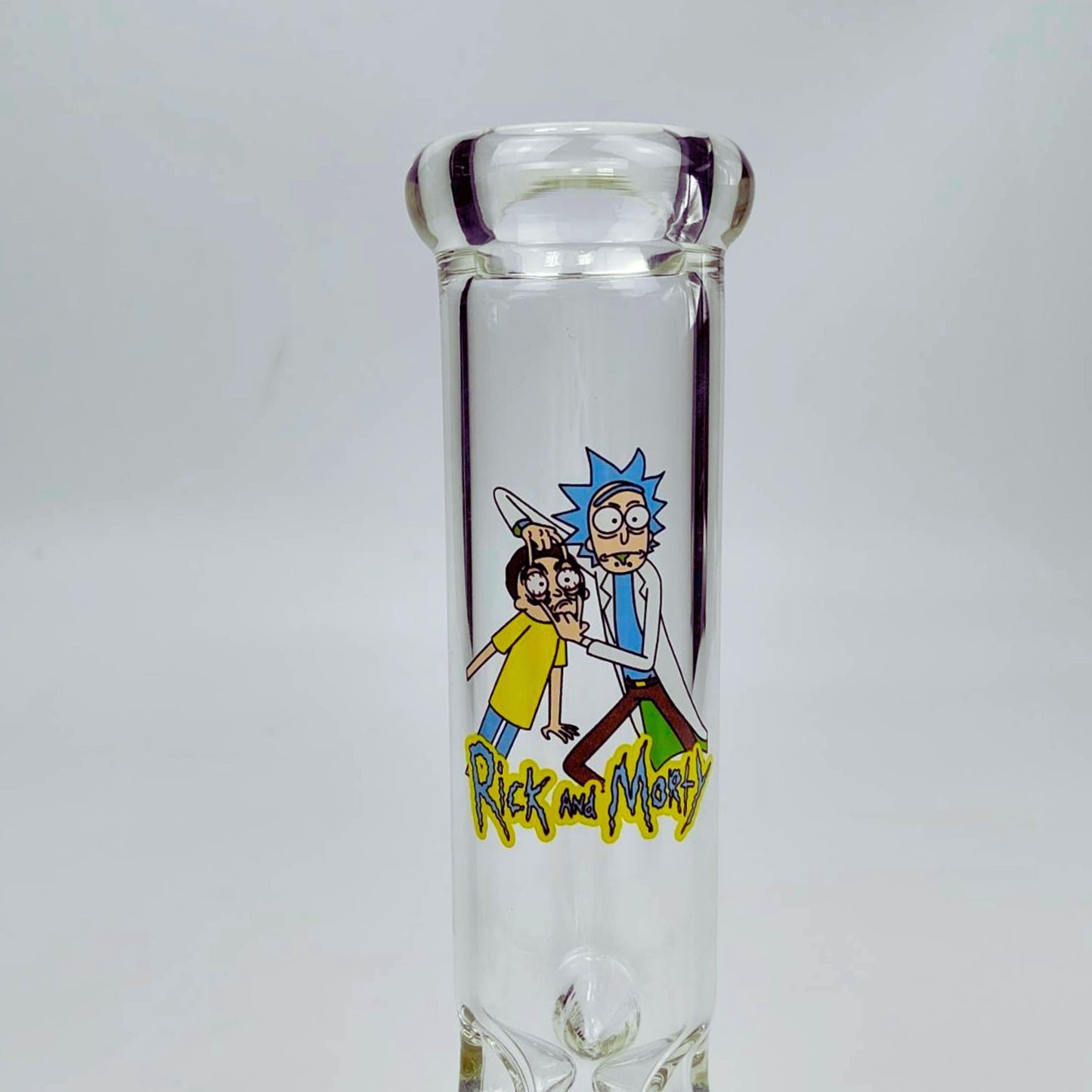 GLASS BONG | RICK AND MORTY BEAKER GLASS BONG 8.5 INCH 5MM THICKNESS