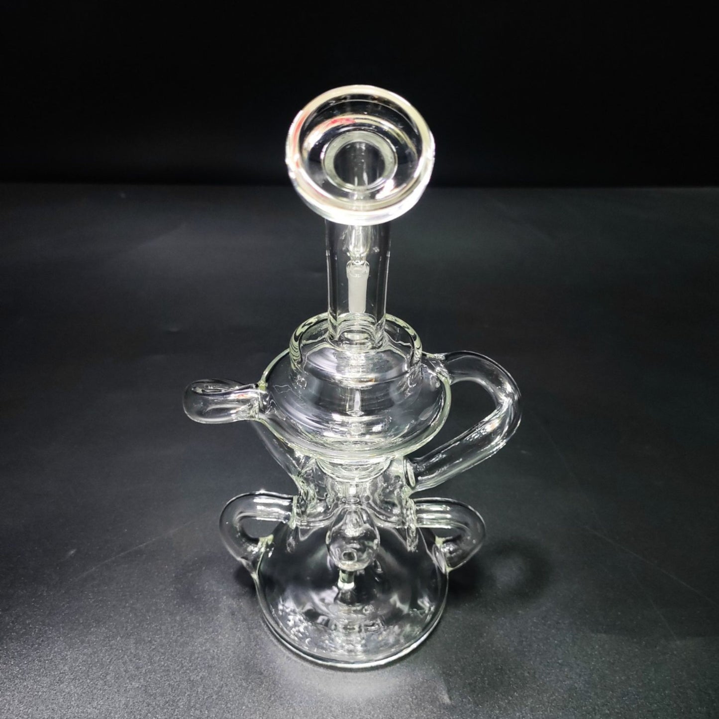 Glass Bong | DOUBLE RECYCLER DISPERSER BUBBLER OIL RIG 8.5 INCH