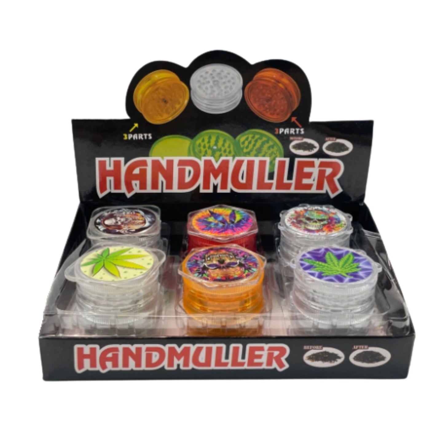 GRINDER | ACRYLIC RANDOM GRINDER 4 LAYERS 60 MM | BOX (12 PCS/BOX)