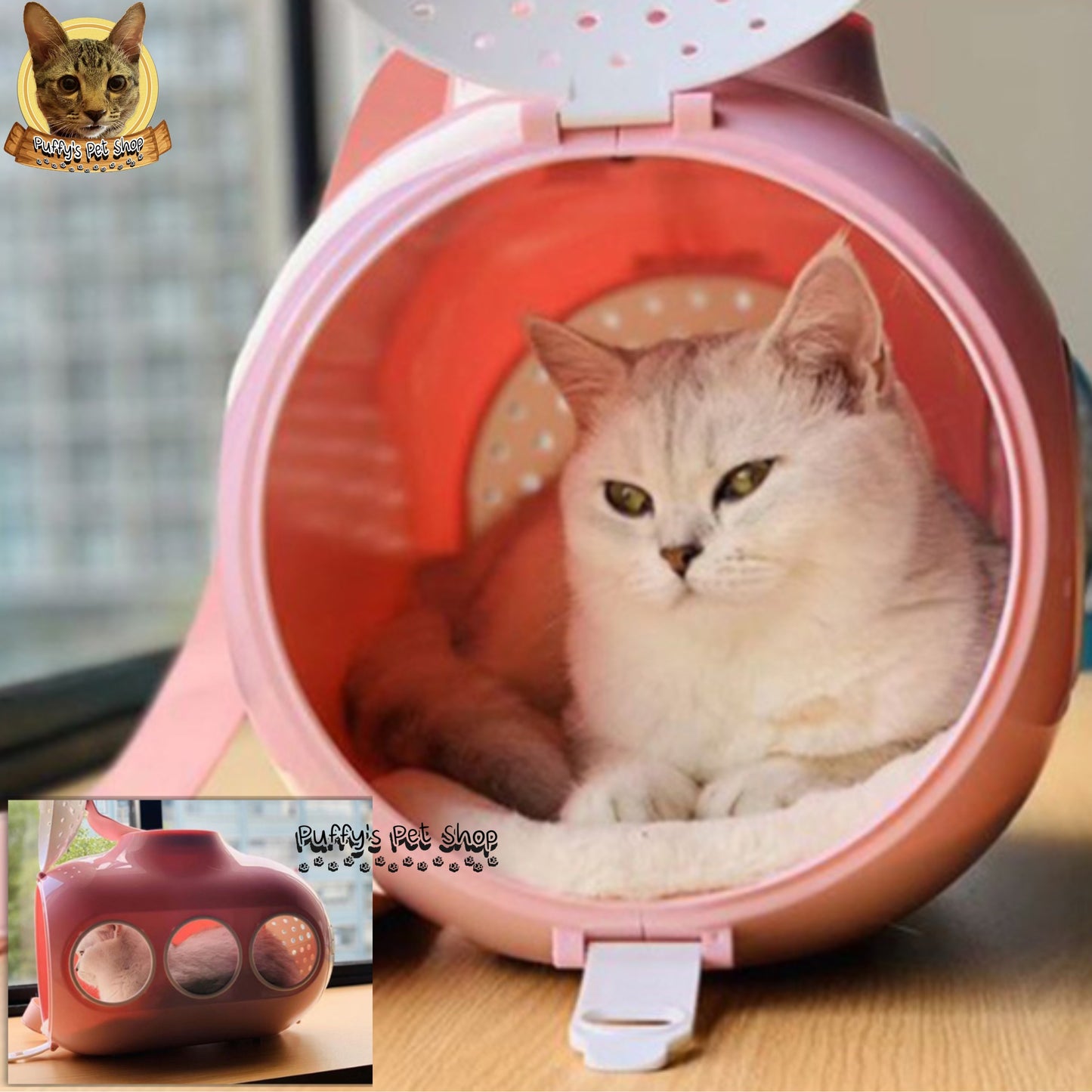 Puffy's Pet Shop | Submarine Cat Bag Honeycare Xiaomi กระเป๋าแมวทรงเรือดำน้ำ  ขนาด 48.5 x 23 x 31.5 ซม.