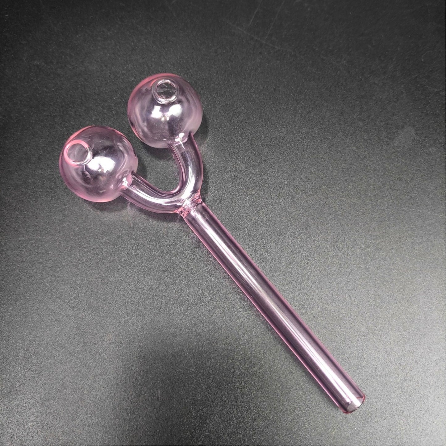 PIPE | DOUBLE BOWL BURNER GLASS PIPE FOR WAX 5.5 INCH