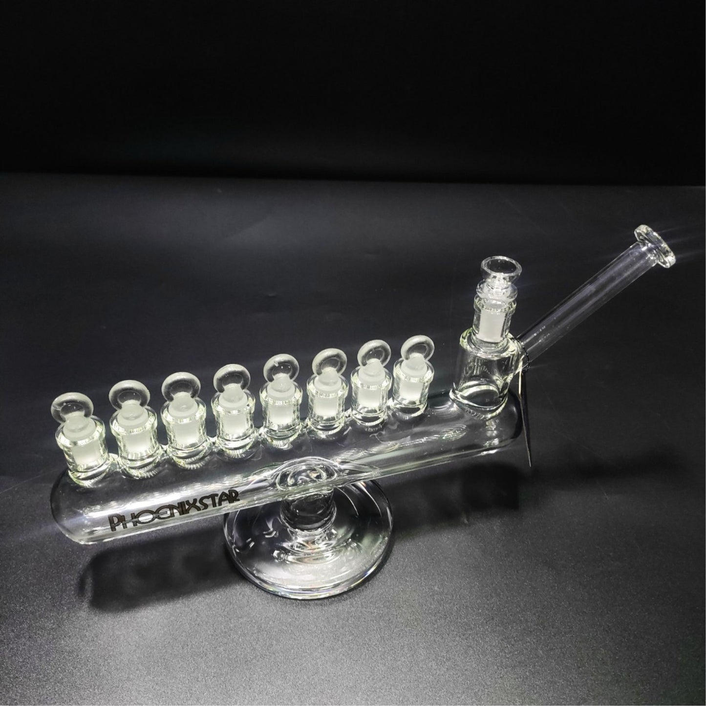 Glass Bong | Phoenix Massive Bubbler Chamber with 8 + 1 14mm joint 14" Length 