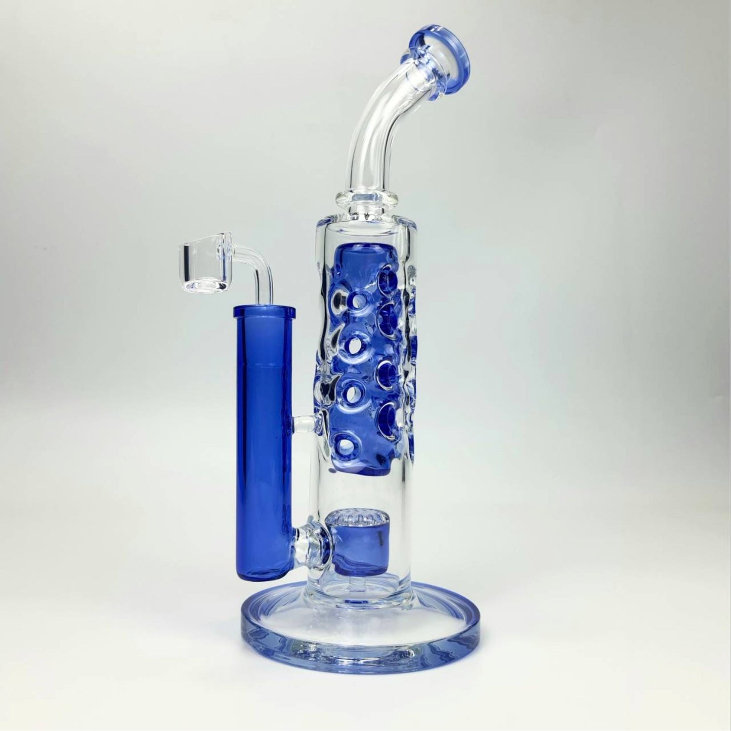 GLASS BONG | THE MAGICIANS RIG 13 INCH WITH HONEYCOMB & 24 HOLE - EXOSKELETON FAB PERC