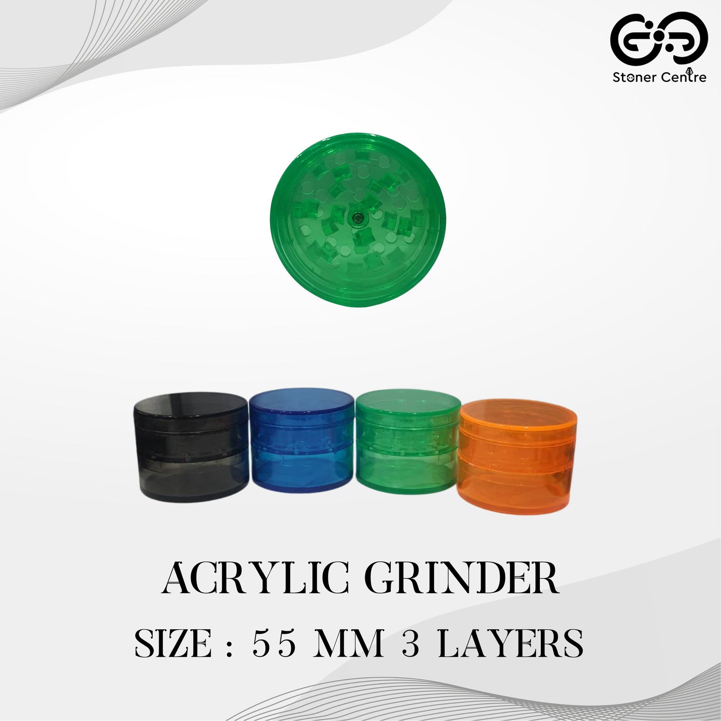 GRINDER | ACRYLIC COLOR GRINDER 3 LAYERS 55 MM