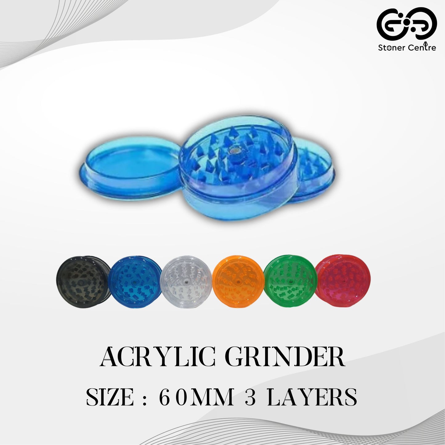 GRINDER | ACRYLIC COLOR GRINDER 3 LAYERS 60 MM