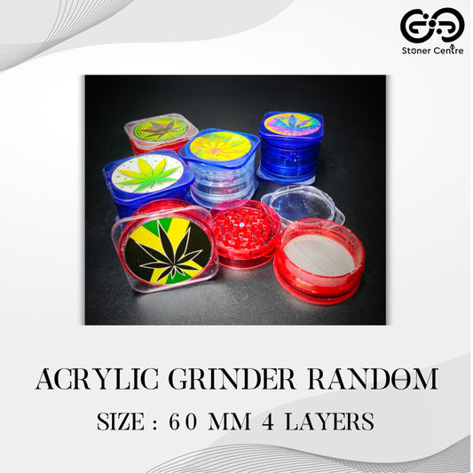 GRINDER | ACRYLIC RANDOM GRINDER 4 LAYERS 60 MM | BOX (12 PCS/BOX)