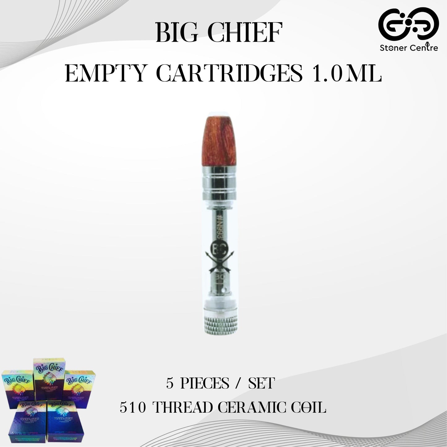 EMPTY CARTRIDGE | BIG CHIEF 1.0ML (5 PIECES / SET)