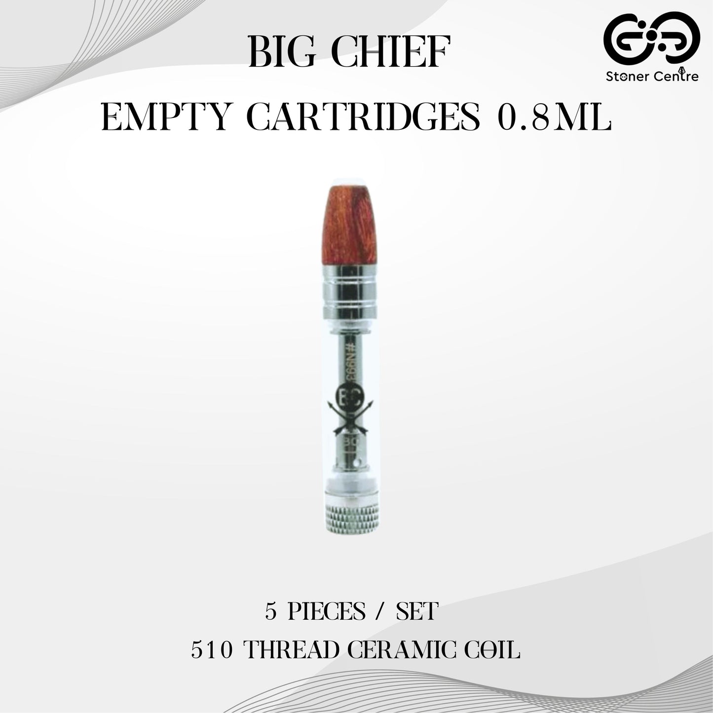 EMPTY CARTRIDGE | BIG CHIEF 0.8ML (5 PIECES / SET)