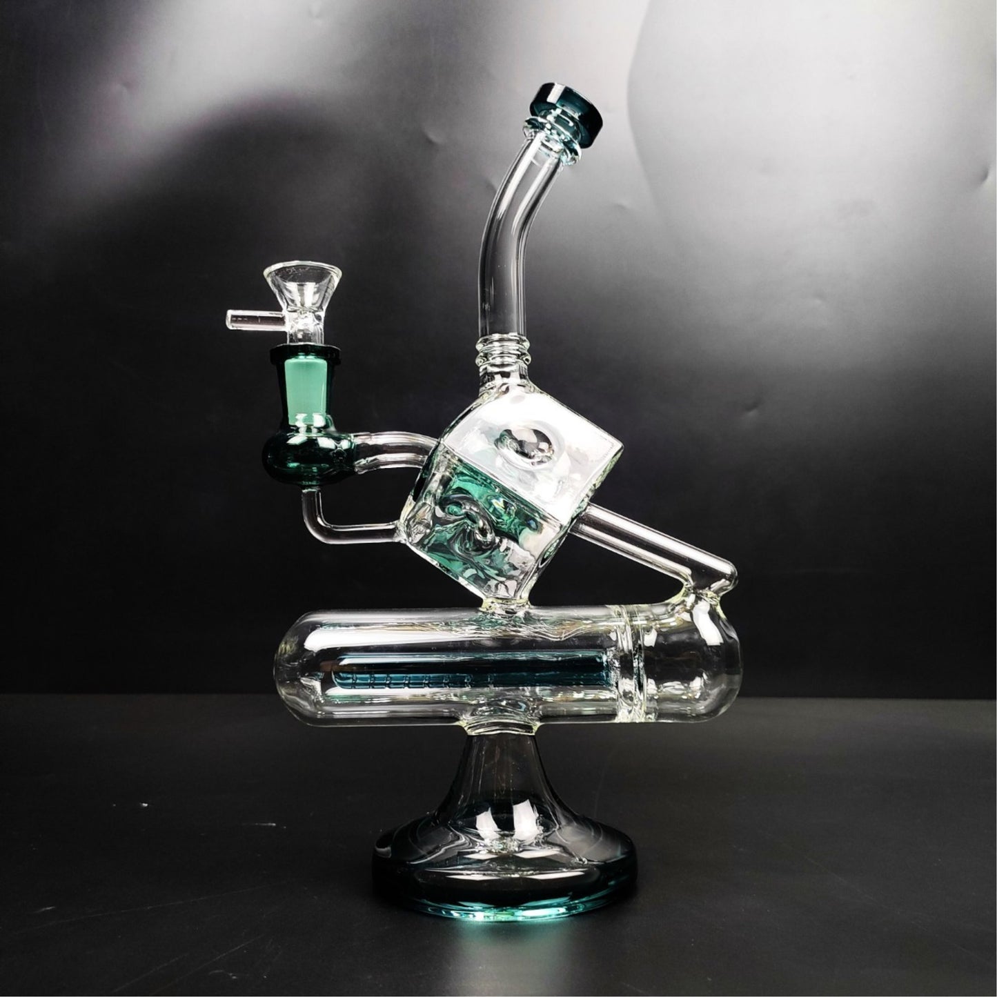 Glass Bong | DICE RECYCLER WITH INLINE PERC 10.5 INCH