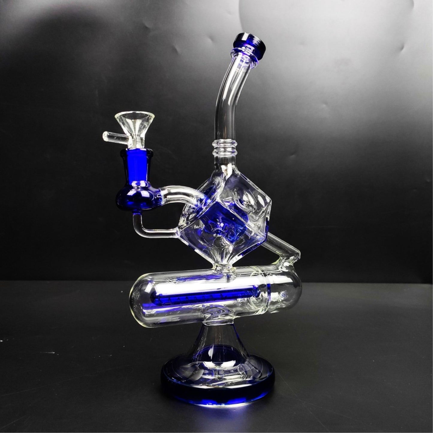 Glass Bong | DICE RECYCLER WITH INLINE PERC 10.5 INCH