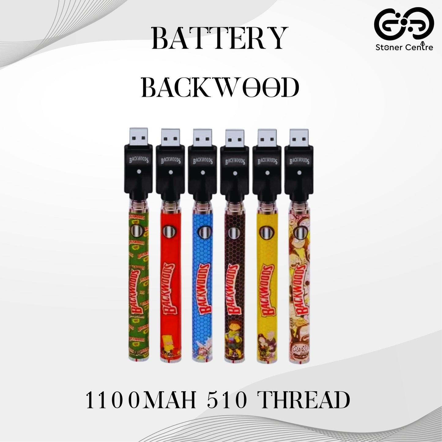 BATTERY | BACKWOODS BATTERY 510 THREAD 1100 MAH CARTRIDGES VAPE PEN