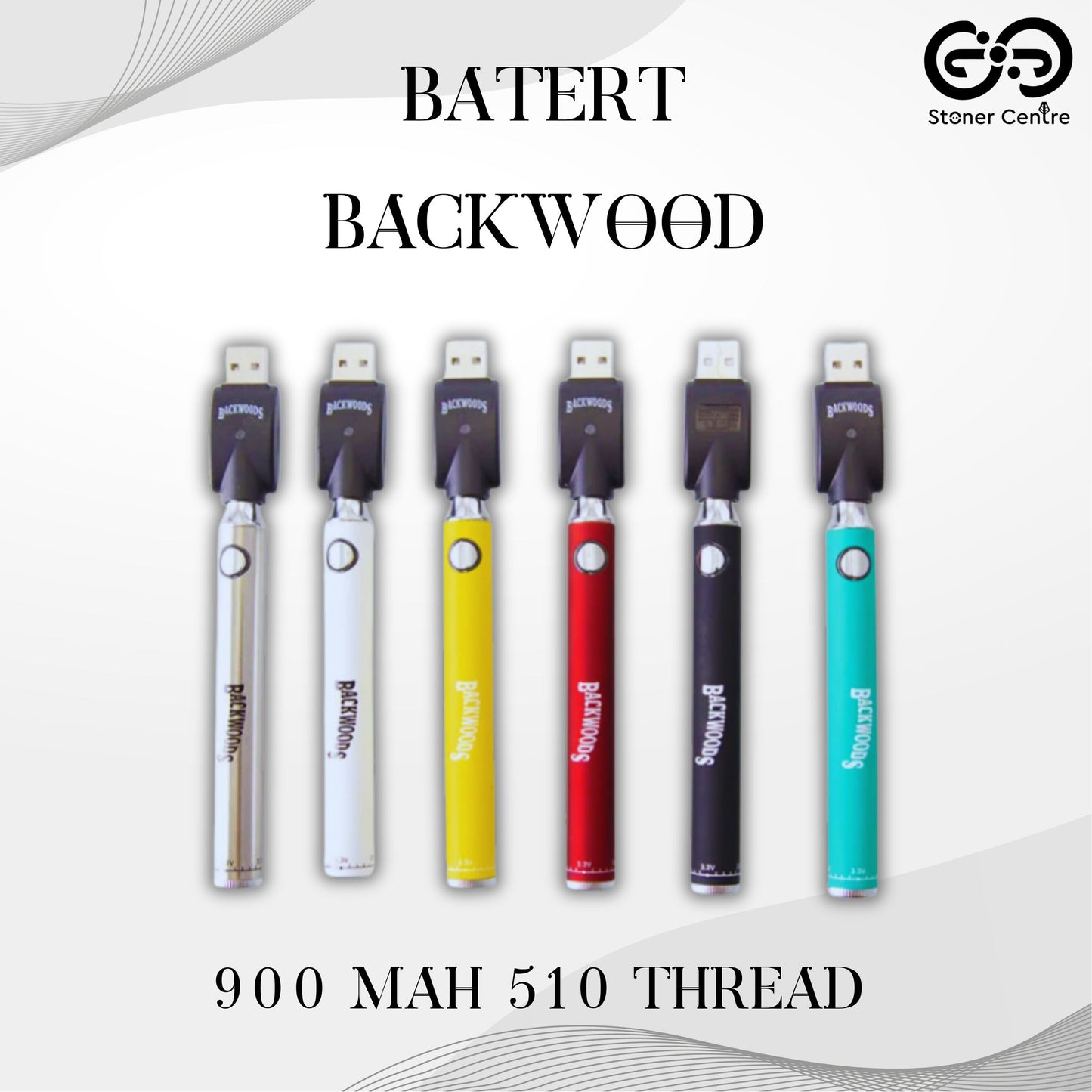 BATTERY | BACKWOODS BATTERY 510 THREAD 900 MAH CARTRIDGES VAPE PEN