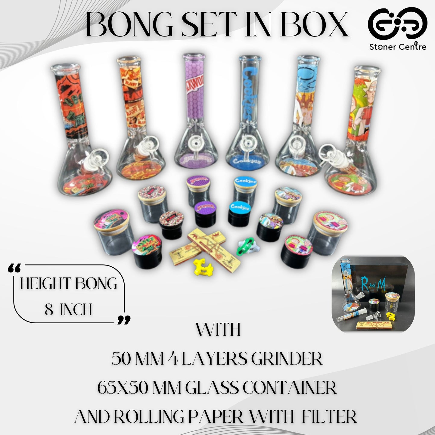 Glass Bong | BONG SET IN BOX 8 INCH