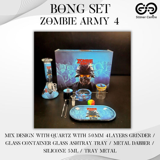 BONG SET (MIX DESIGN WITH QUARTZ) | ZOMBIE ARMY 4