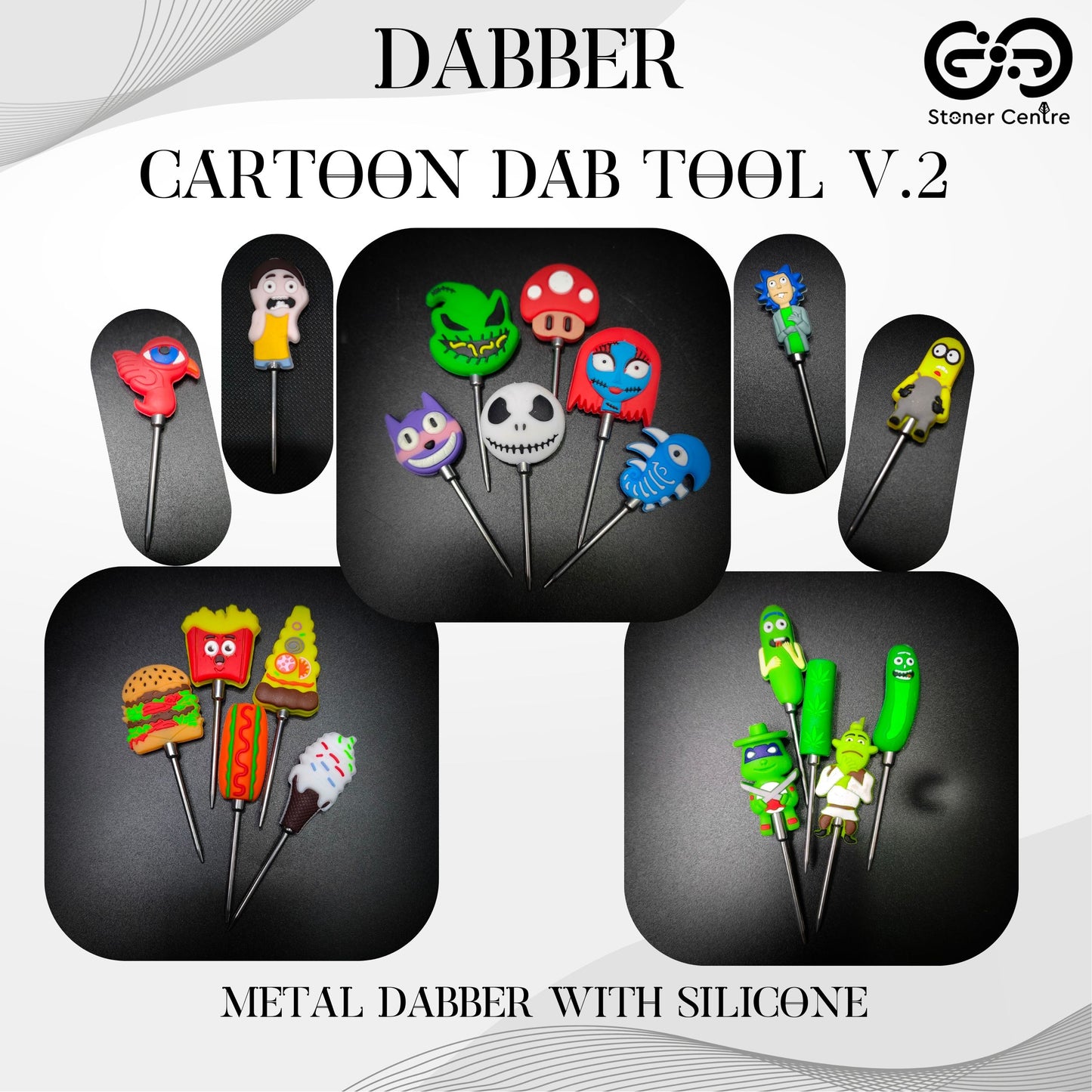 DABBER | CARTOON DAB TOOL METAL DABBER WITH SILICONE V.2