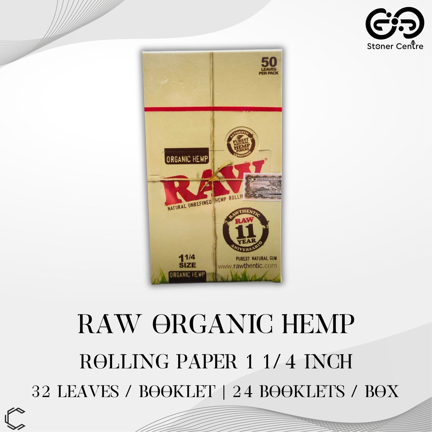 ROLLING PAPER | CHA RAW ORGANIC HEMP ROLLING PAPER 1 ¼"