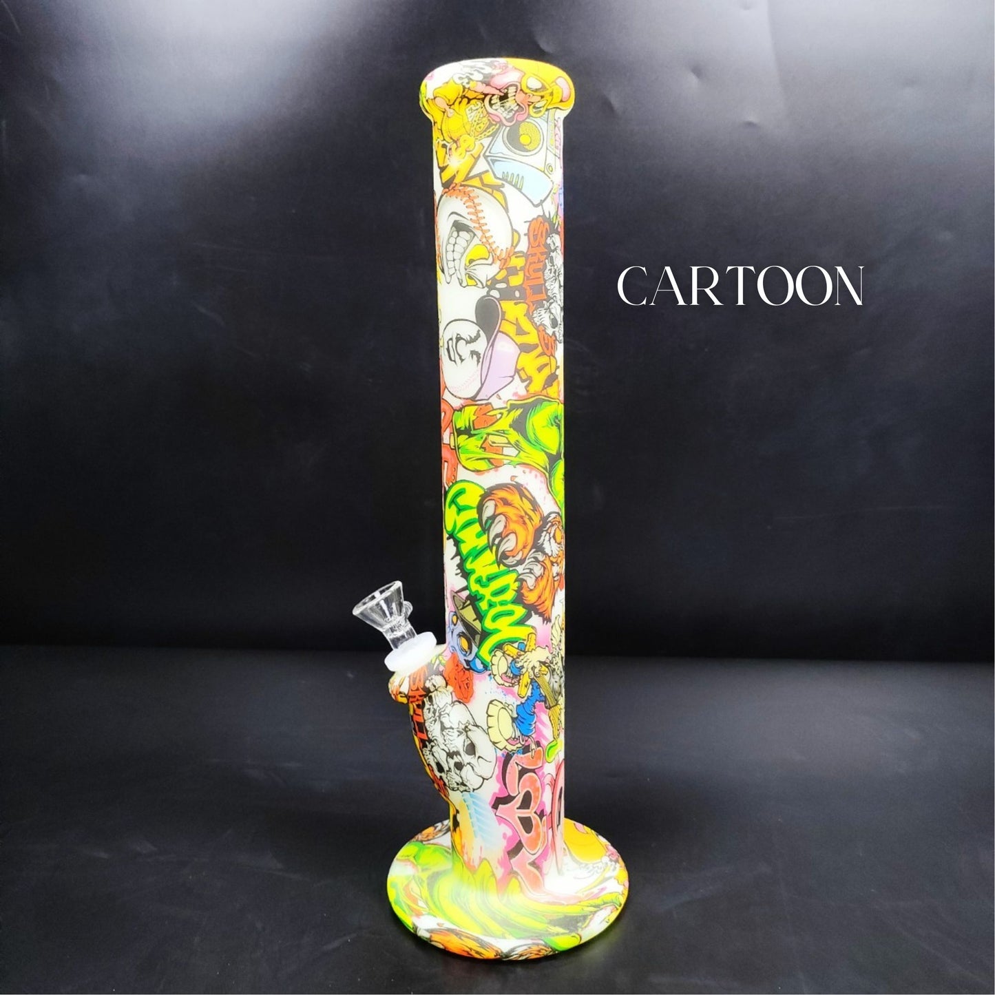 Glass Bong | GLOW IN THE DARK SILICONE STRAIGHT 14 INCH - SILICONE UNBERAKABLE BONG