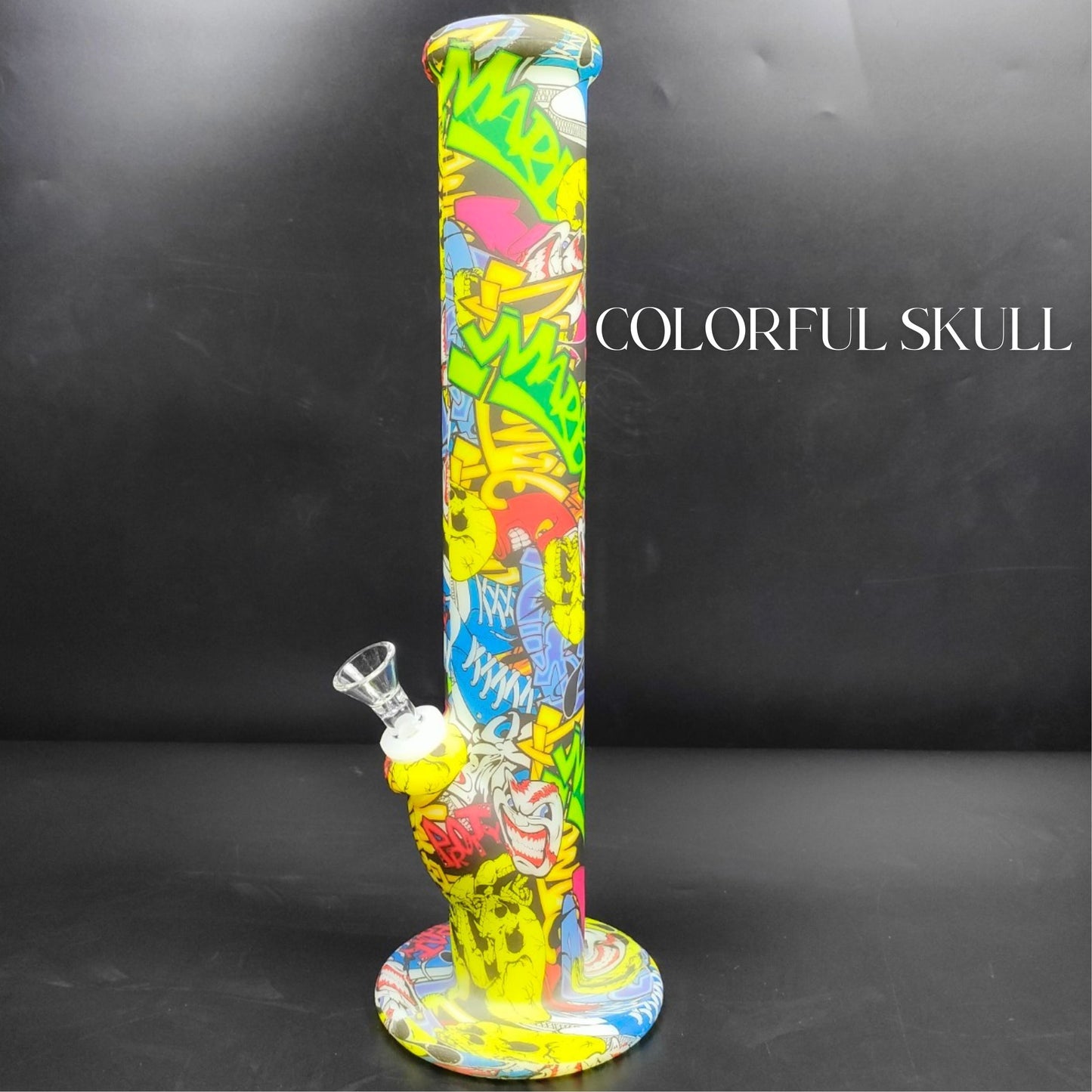 Glass Bong | GLOW IN THE DARK SILICONE STRAIGHT 14 INCH - SILICONE UNBERAKABLE BONG