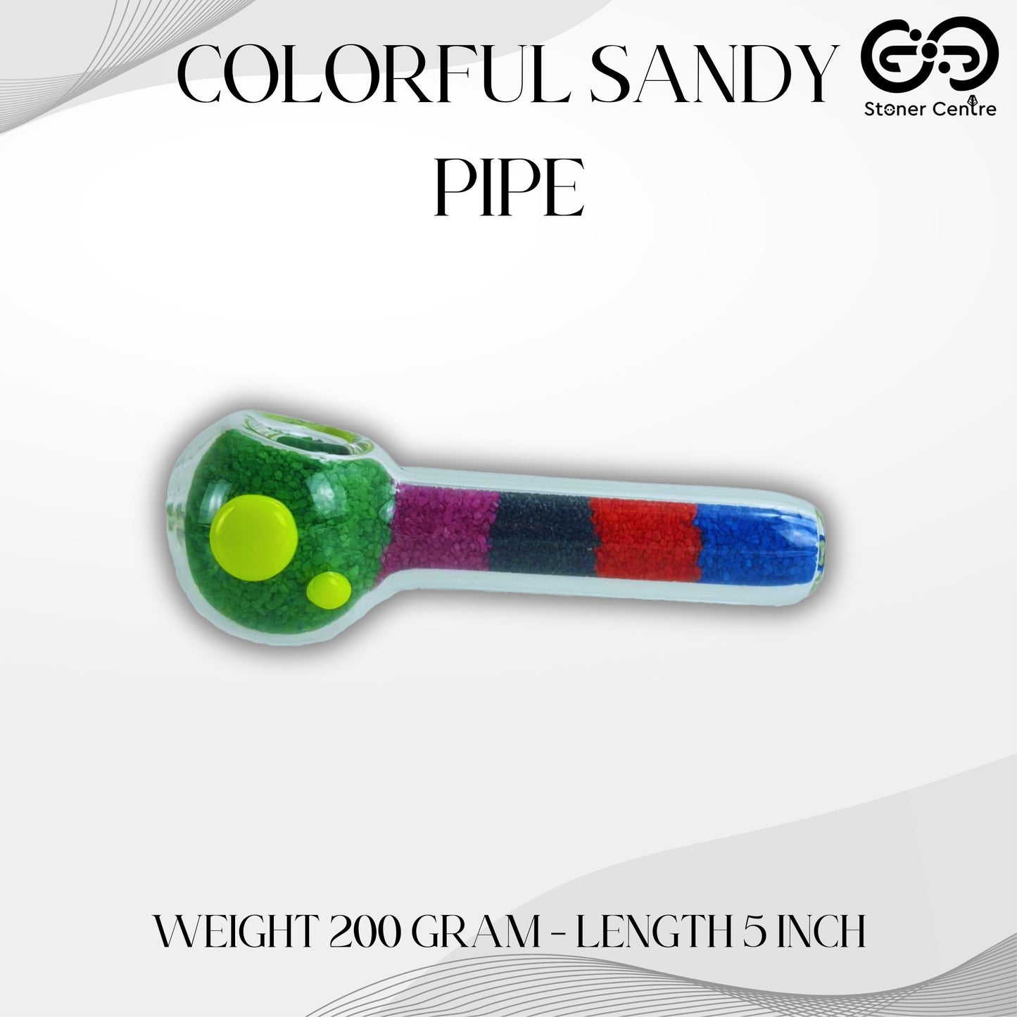 PIPE | COLORFUL SANDY PIPE 5 INCH