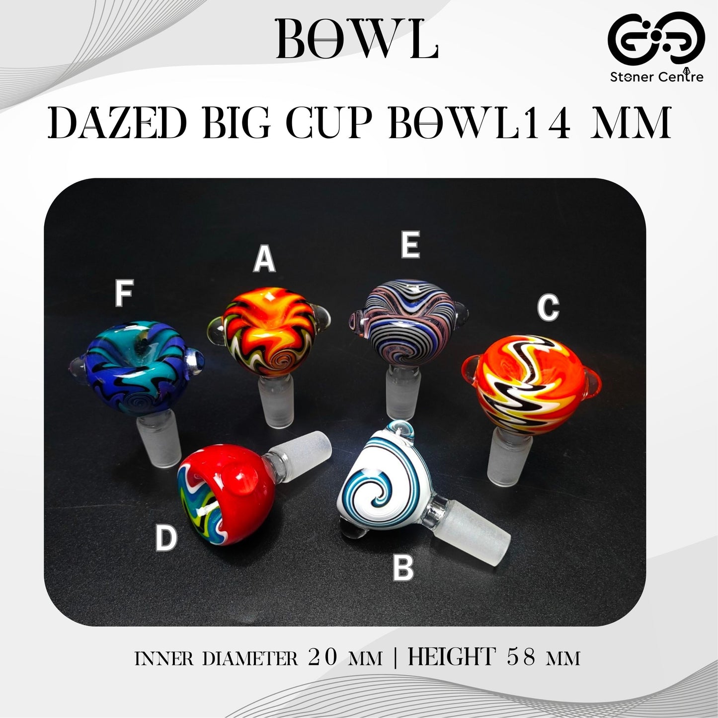 GLASS BOWL | DAZED BIG CUP BOWL 14 MM