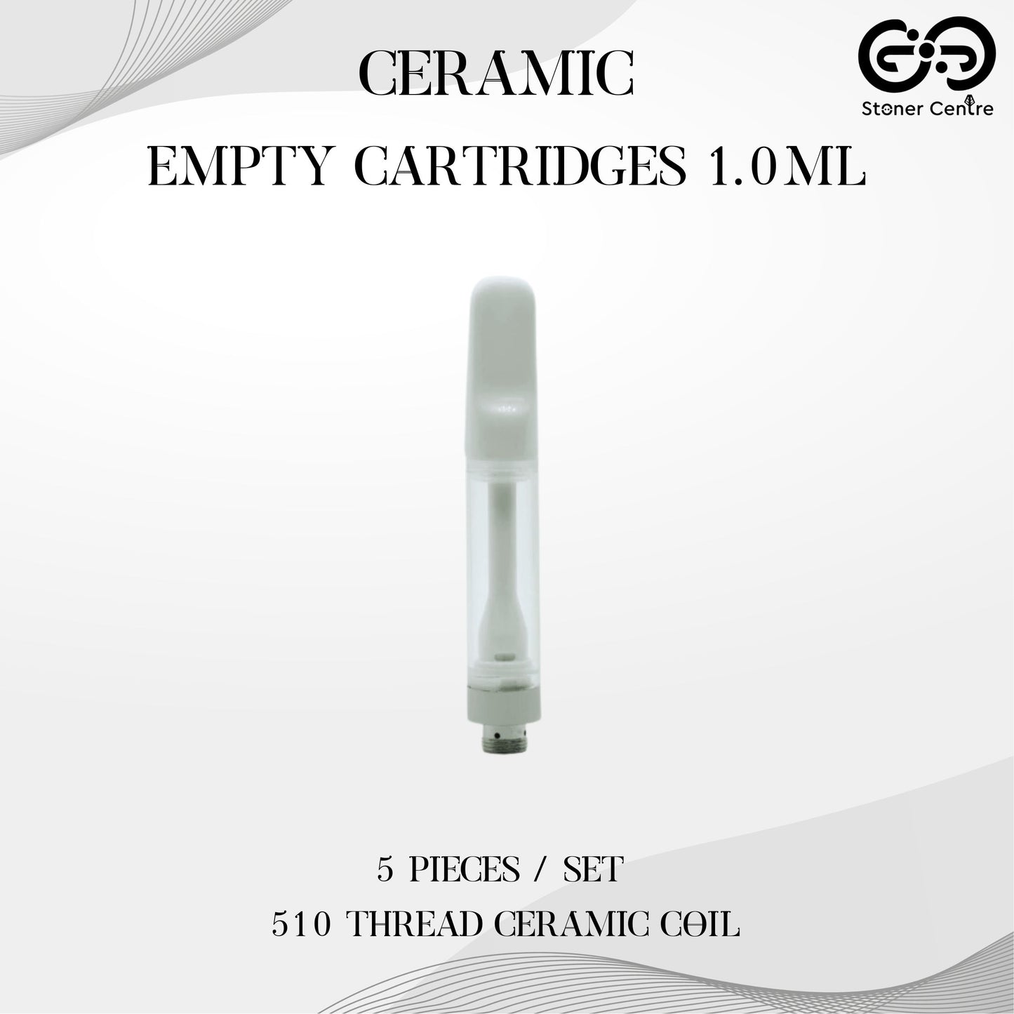 EMPTY CARTRIDGE | FULL CERAMIC 1.0ML (5 PIECES / SET)