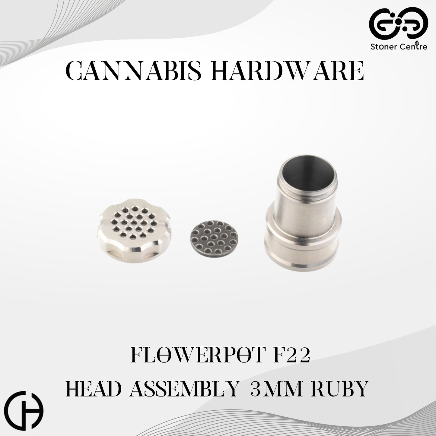 Cannabis Hardware | Flowerpot F22 Head Assembly 3mm ruby