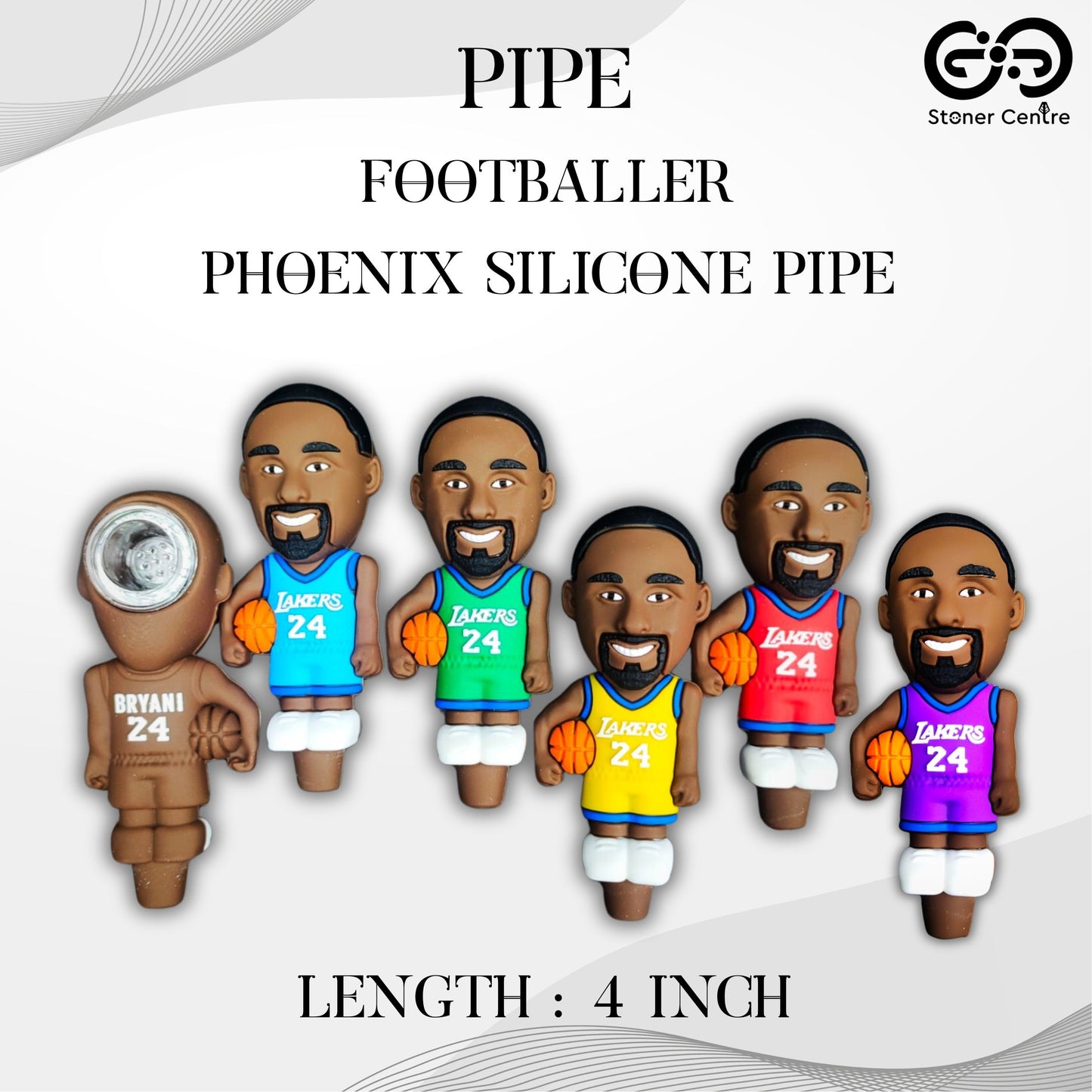 PIPE | PHOENIX FOOOTBALLER SILICONE PIPE 4 INCH