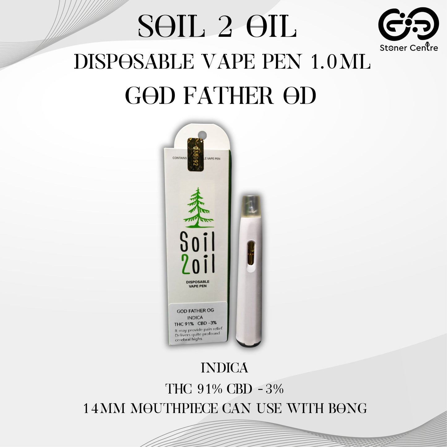 SOIL 2 OIL DISPOSABLE VAPE PEN 1ML. | GOD FATHER OD