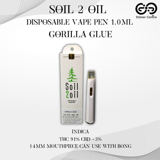 SOIL 2 OIL DISPOSABLE VAPE PEN 1ML. | GORILLA GLUE