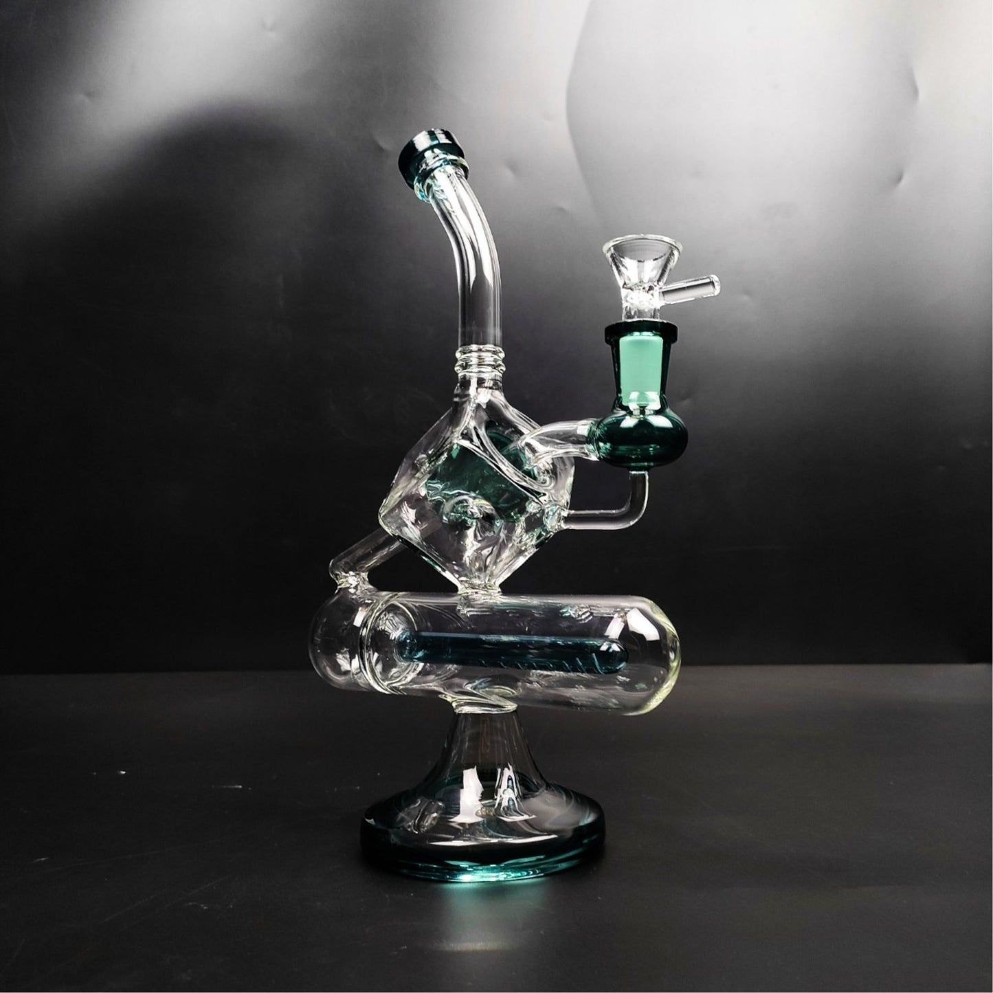 Glass Bong | DICE RECYCLER WITH INLINE PERC 10.5 INCH