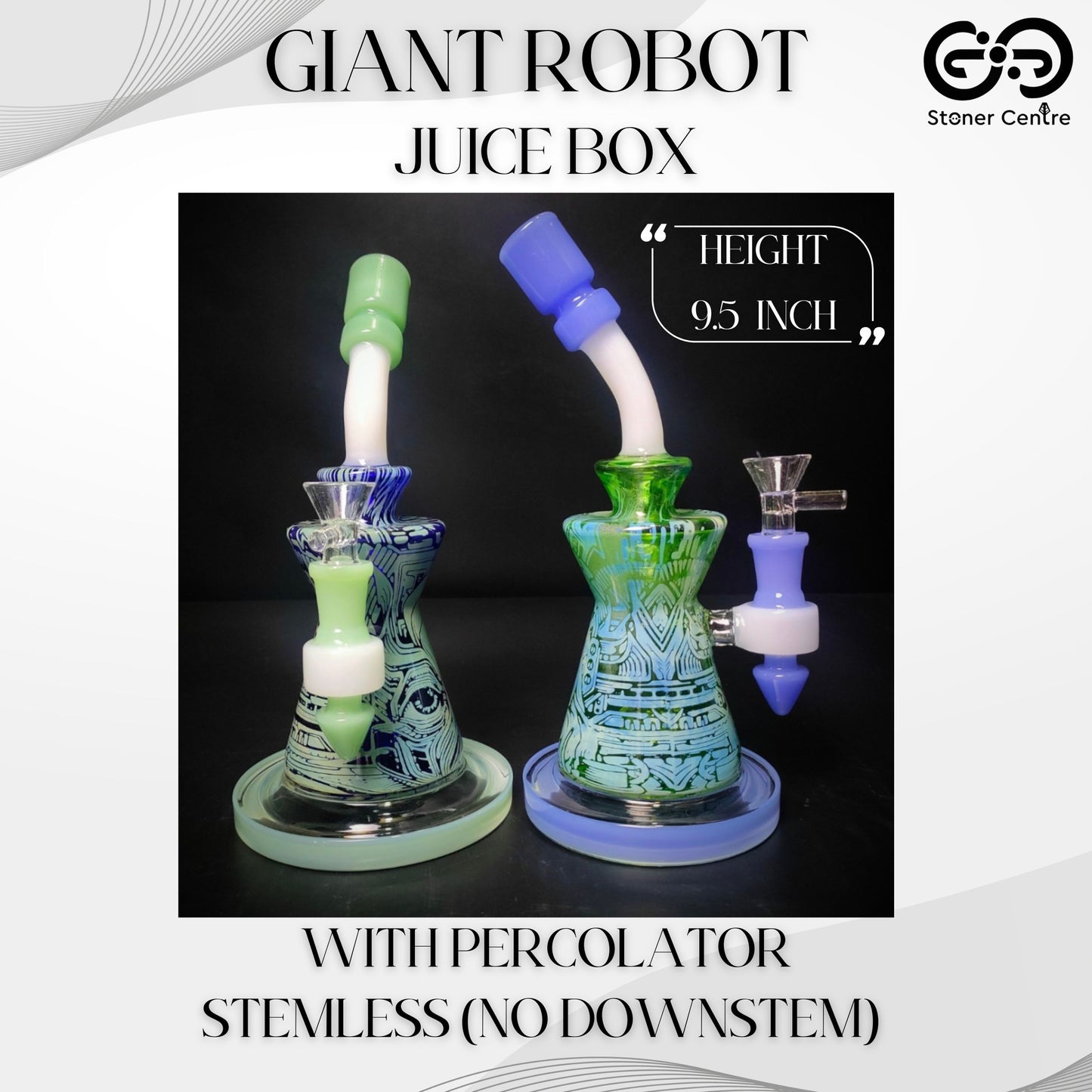 Glass Bong | GIANT ROBOT BEAKER JUICE BOX 9 INCH
