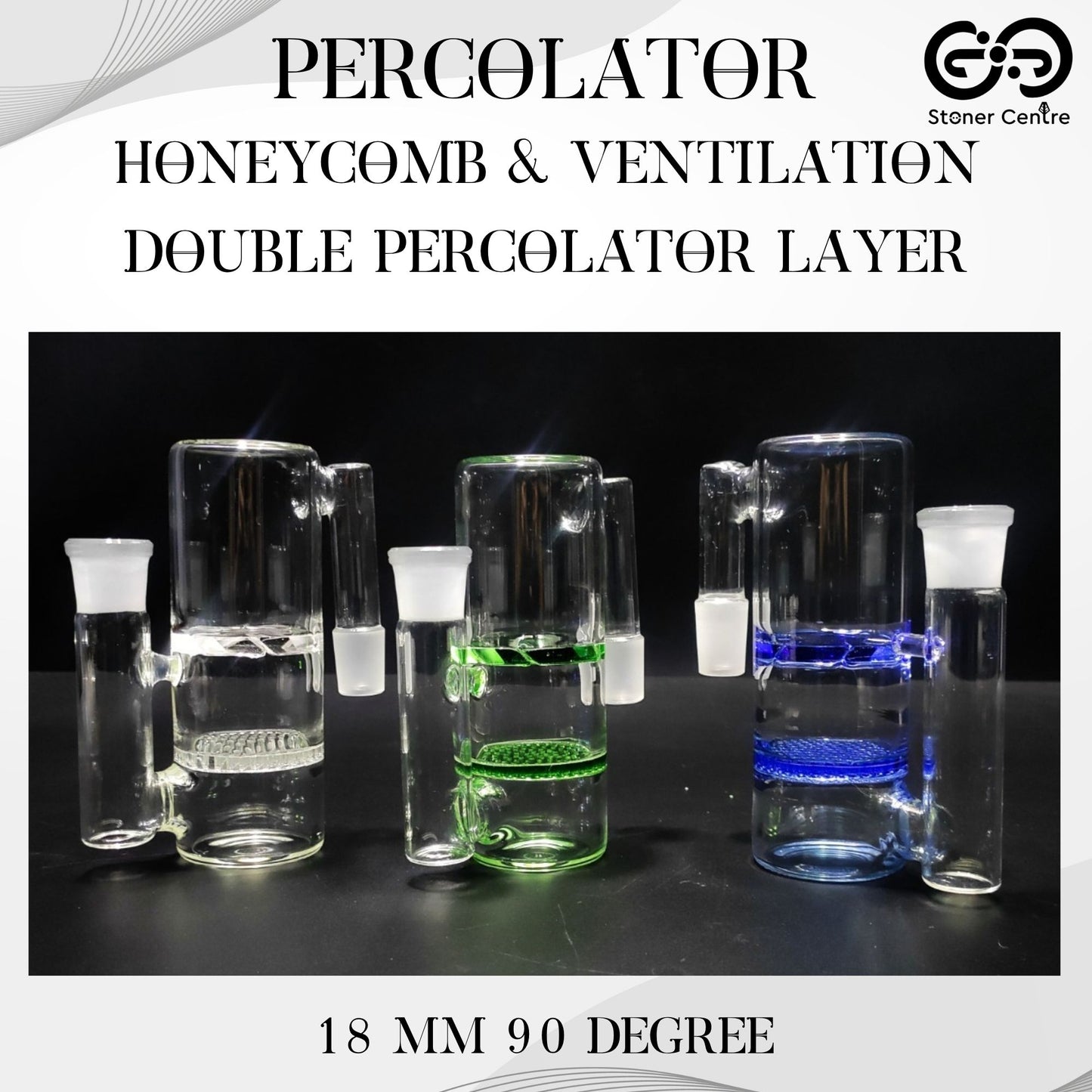PERCOLATOR | HONEYCOMB & VENTILATION 14 MM 90 DEGREE DOUBLE PERCOLATOR LAYER