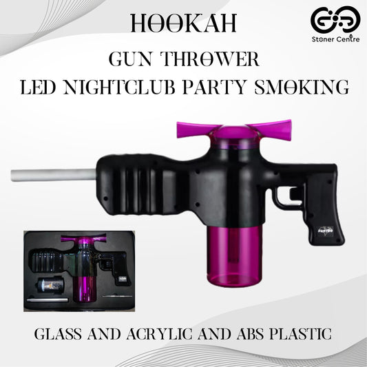 GLASS BONG | HOOKAH GUN THROWER LED NIGHTCLUB PARTY SMOKING