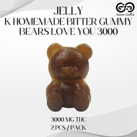 EDIBLES | JELLY K HOMEMADE BITTER GUMMY - BEARS LOVE YOU 3000