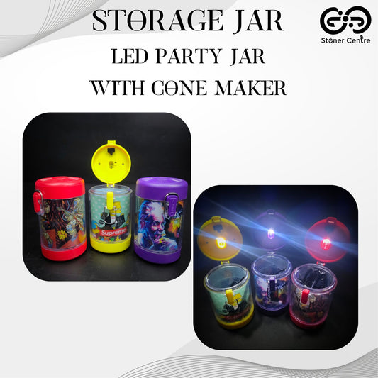 STORAGE JAR | LED PARTY JAR WITH CONE MAKER