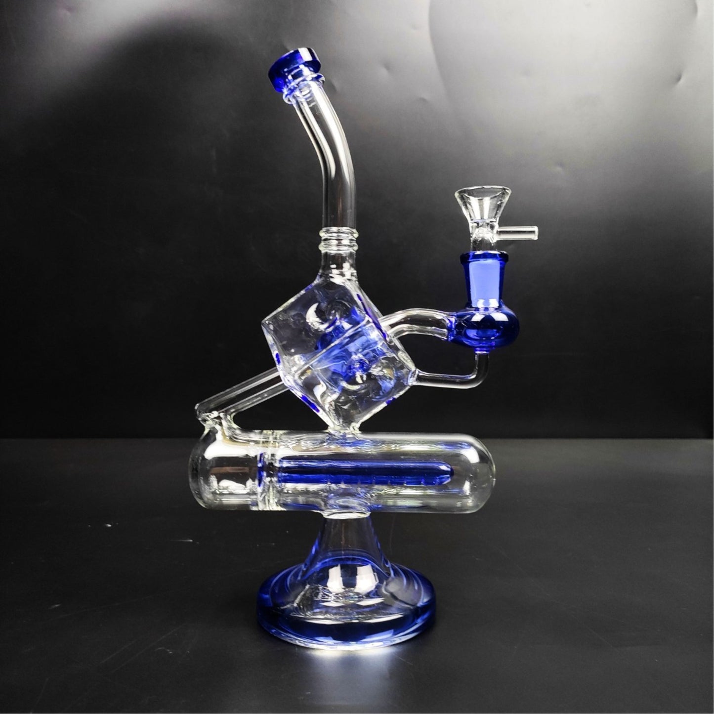 Glass Bong | DICE RECYCLER WITH INLINE PERC 10.5 INCH