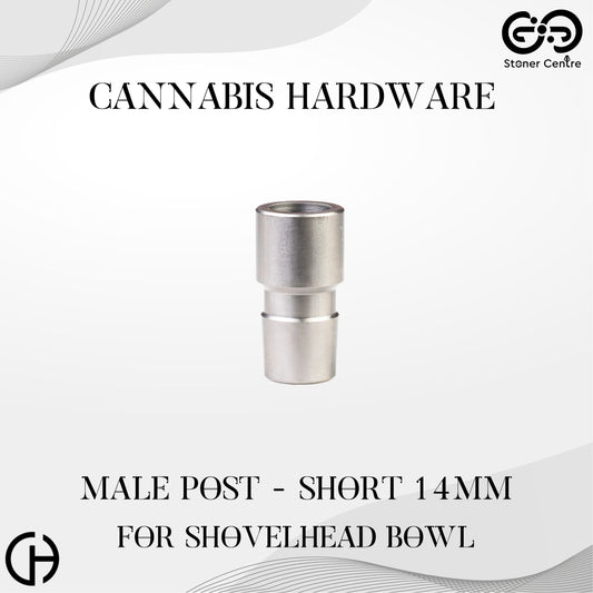 Cannabis Hardware | Male Post-Short 14mm for ShovelHead Bowl