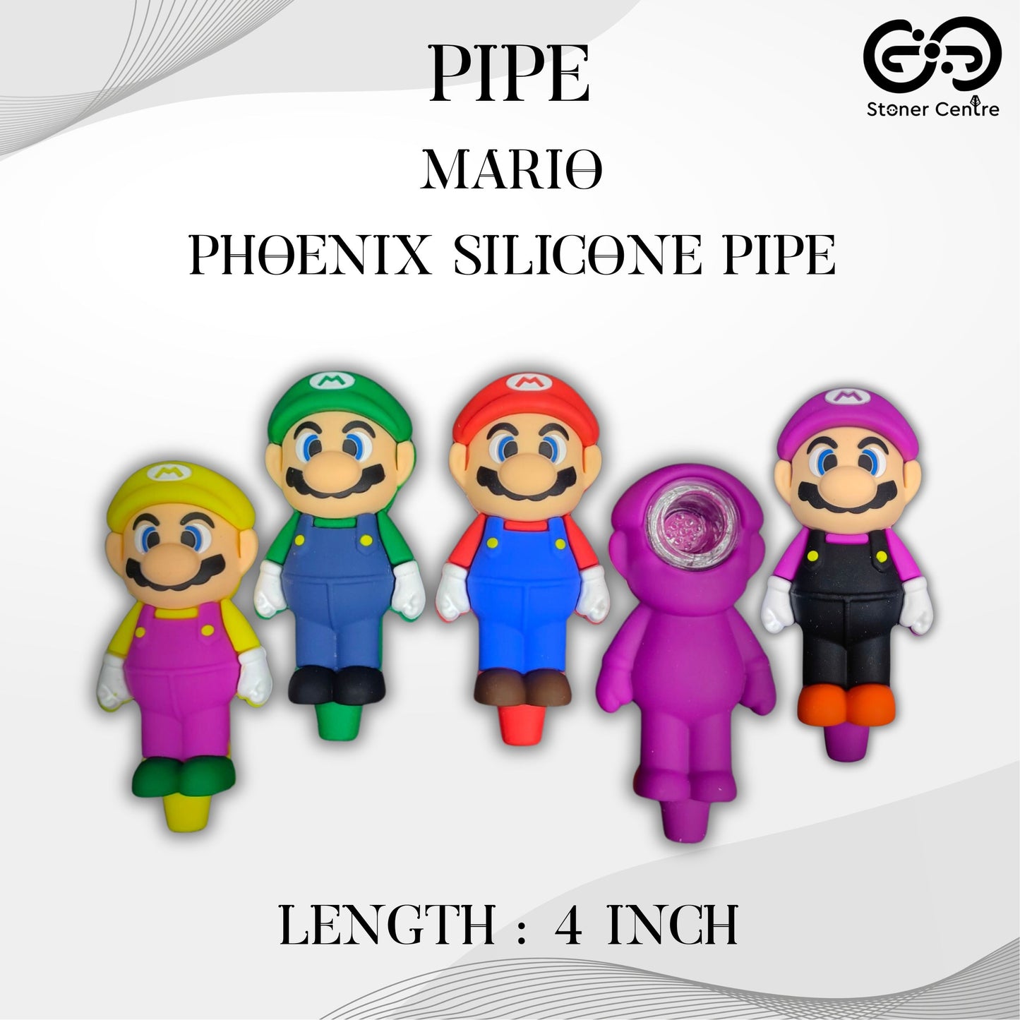 PIPE | PHOENIX MARIO SILICONE PIPE 4 INCH