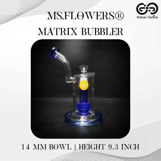 GLASS BONG | MS.FLOWERS MATRIX BUBBLER 9.3 INCH