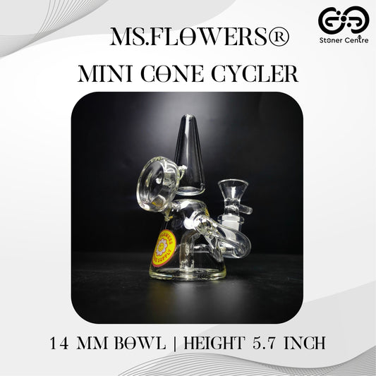 GLASS BONG | MS.FLOWERS MINI CONE CYCLER 5.7 INCH