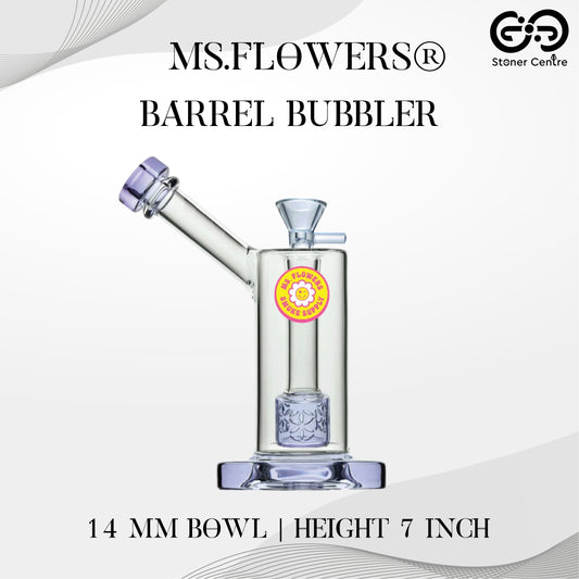 GLASS BONG | MS.FLOWERS BARREL BUBBLER 7 INCH