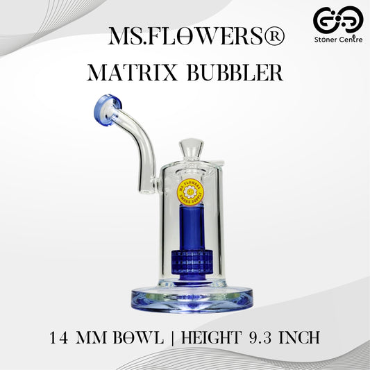 GLASS BONG | MS.FLOWERS MATRIX BUBBLER 9.3 INCH