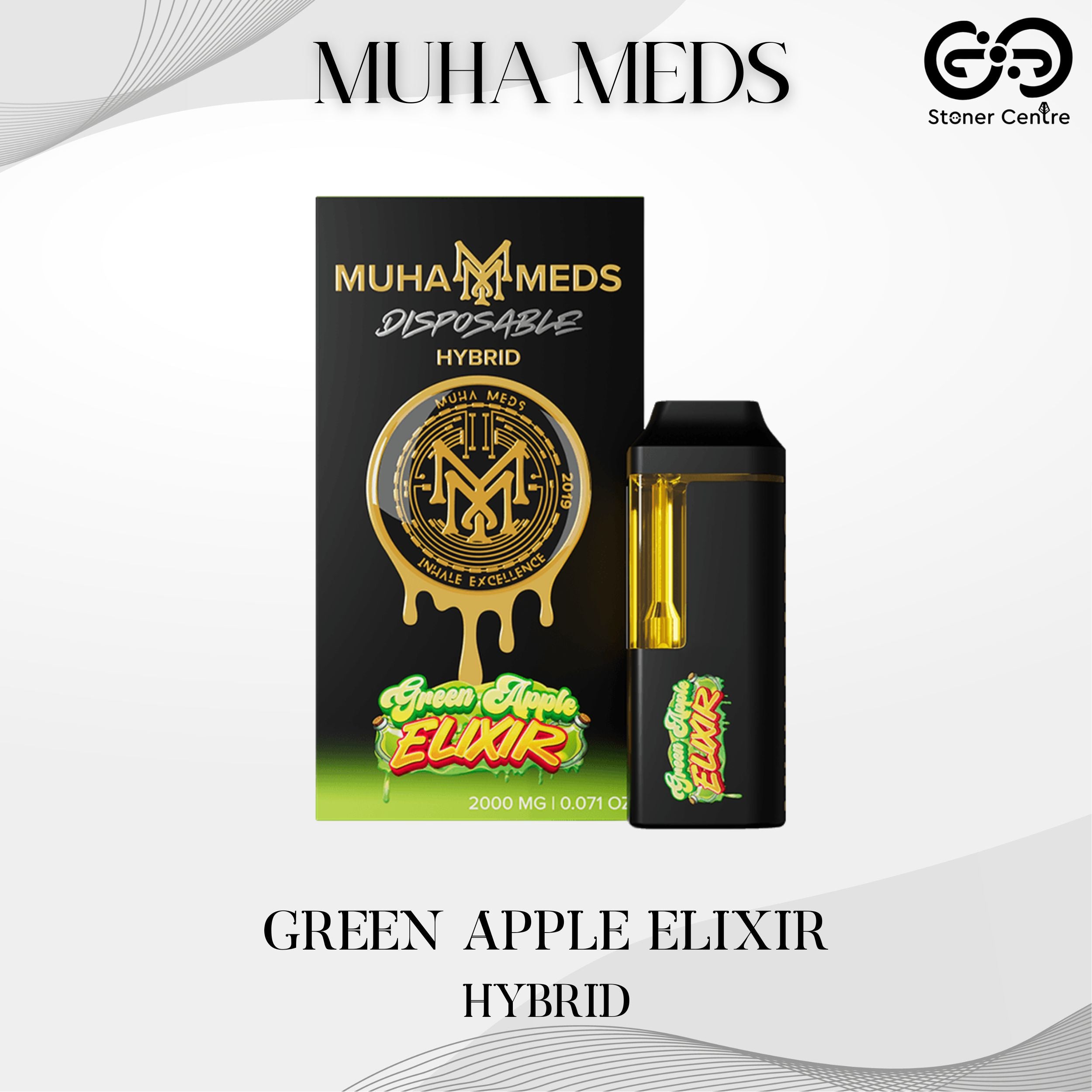 MUHA MEDS 2.0ML | GREEN APPLE ELIXIR : HYBRID – Stonercentre.com