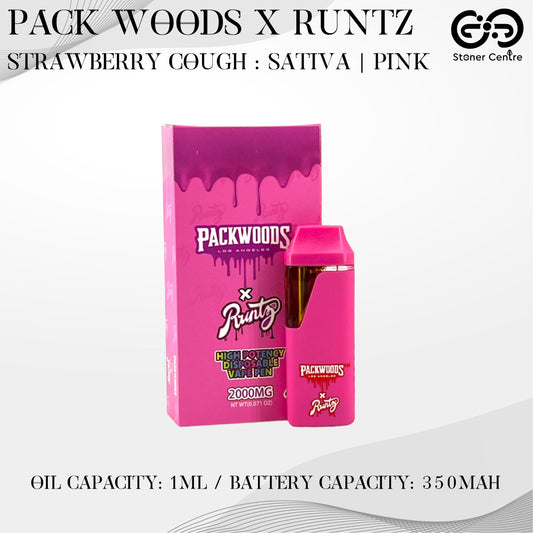 PACKWOODS x RUNTZ | STRAWBERRY COUGH : SATIVA | PINK