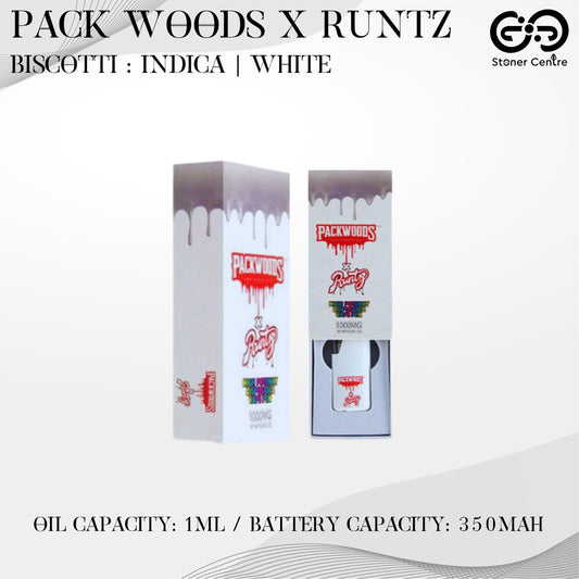 PACKWOODS x RUNTZ | BISCOTTI : INDICA | WHITE