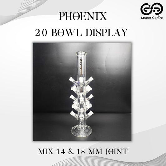Glass Bong | Phoenix Phoenix 20 Bowls Display Mix 14&18mm Joint 19" Height