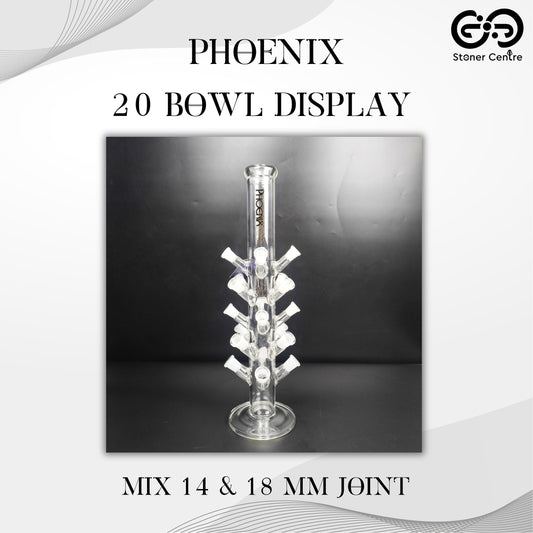 Glass Bong | Phoenix Phoenix 20 Bowls Display Mix 14&amp;18mm Joint 19" Height